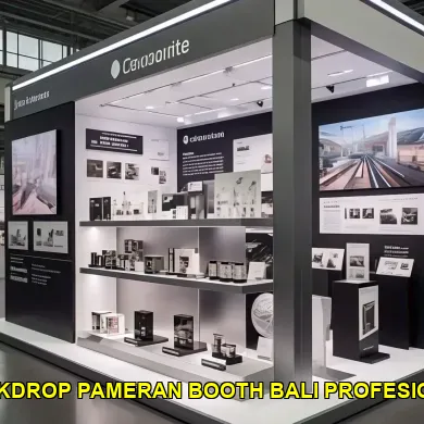 backdrop pameran booth bali profesional